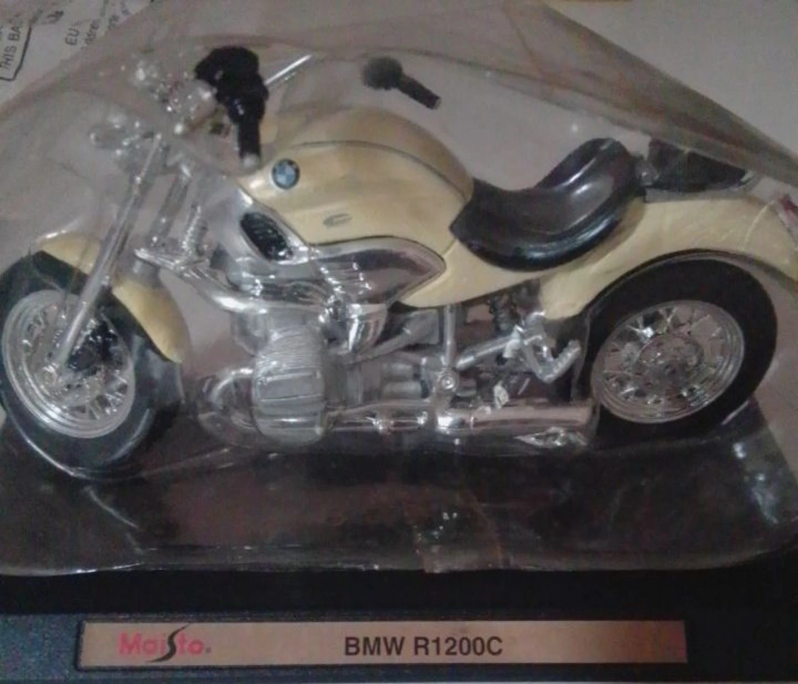 Moto em miniatura Maisto BMW R1200C 1:18 com base e capa – photo 2
